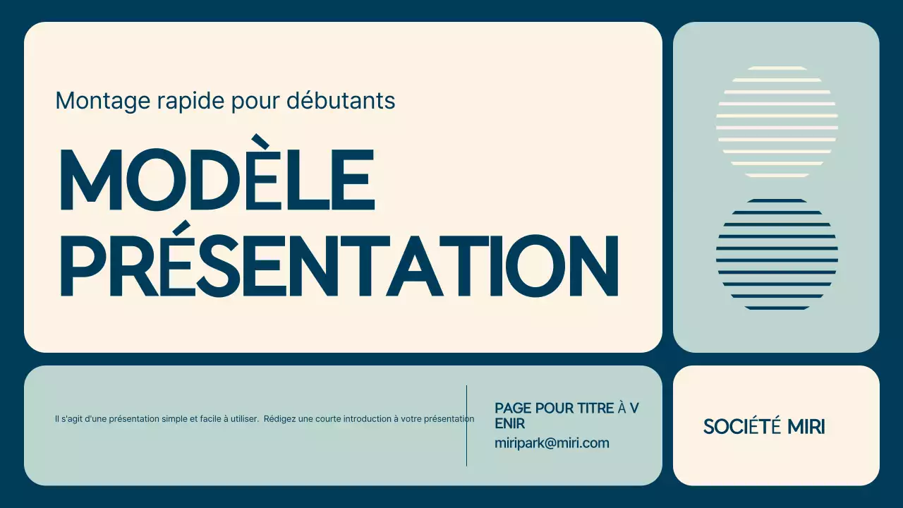 Introduction aux présentations Mint Simple