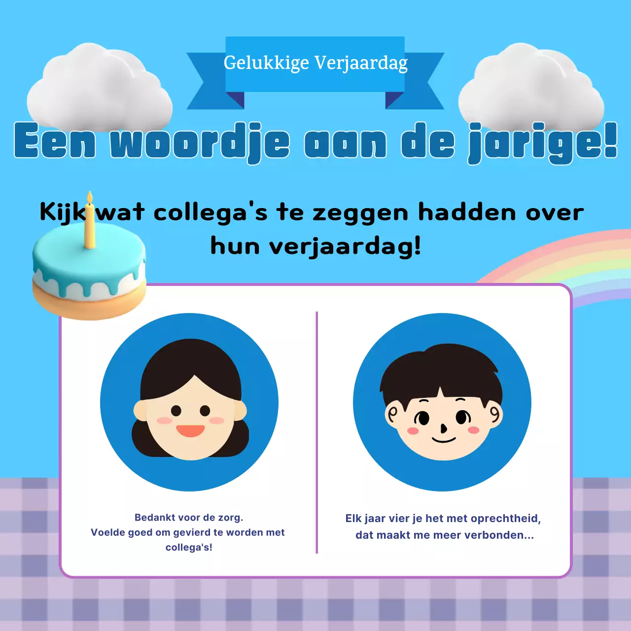 Een lichtblauw verjaardagsfeest