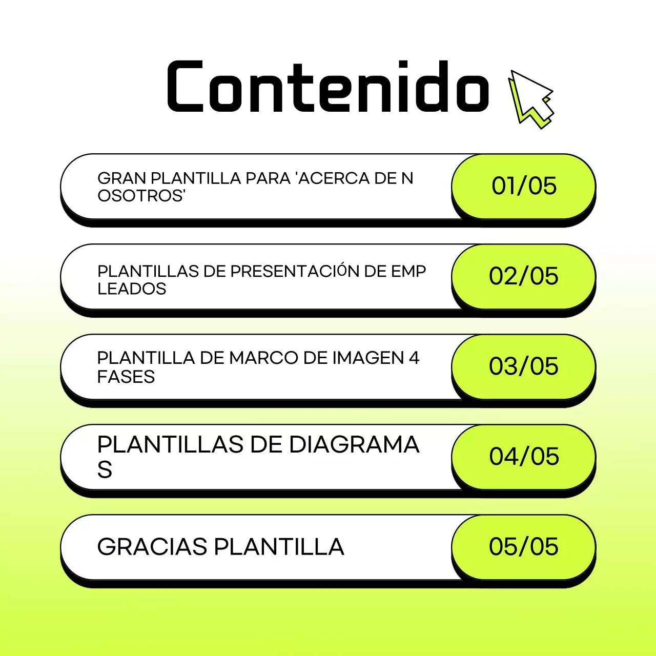 Carta de presentación sencilla en chartreuse y blanco