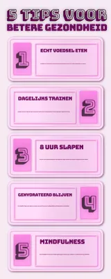 roze gids met basisgezondheidsgewoonten