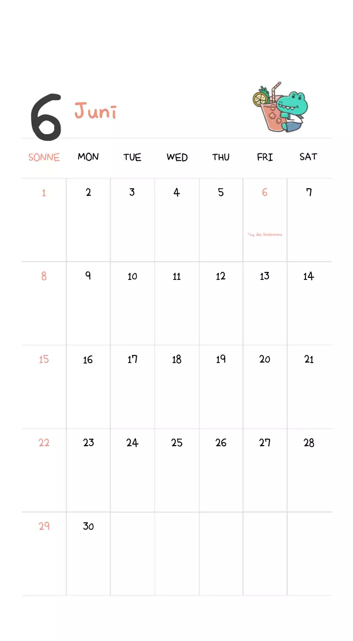 Ein Kalender mit einem niedlichen Ago-Illustrationskonzept