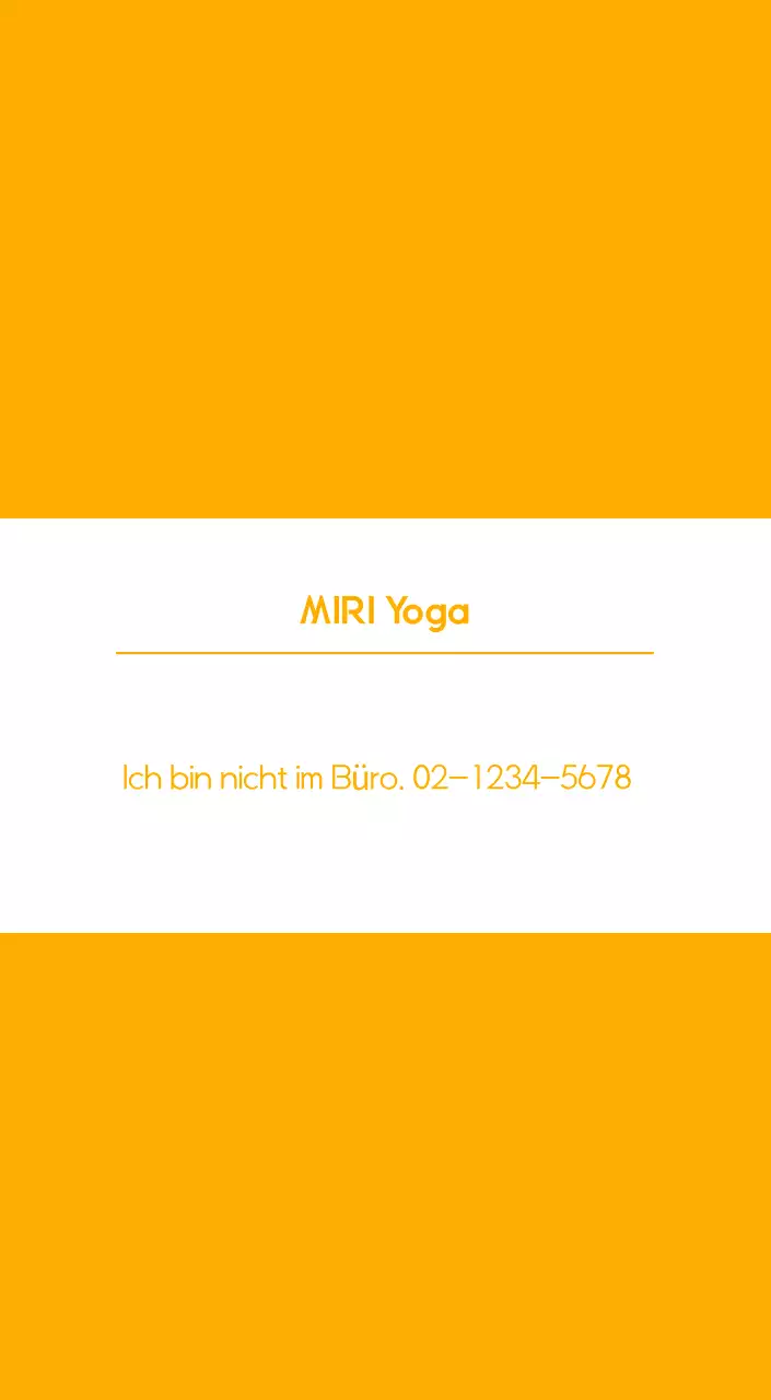 Orange Minimalistischer Yoga-Aktionskalender
