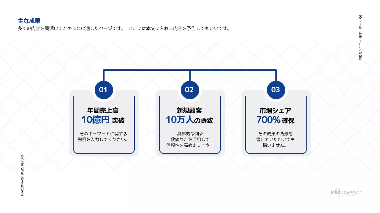 白 シンプル 企業 報告書 プレゼンテーション