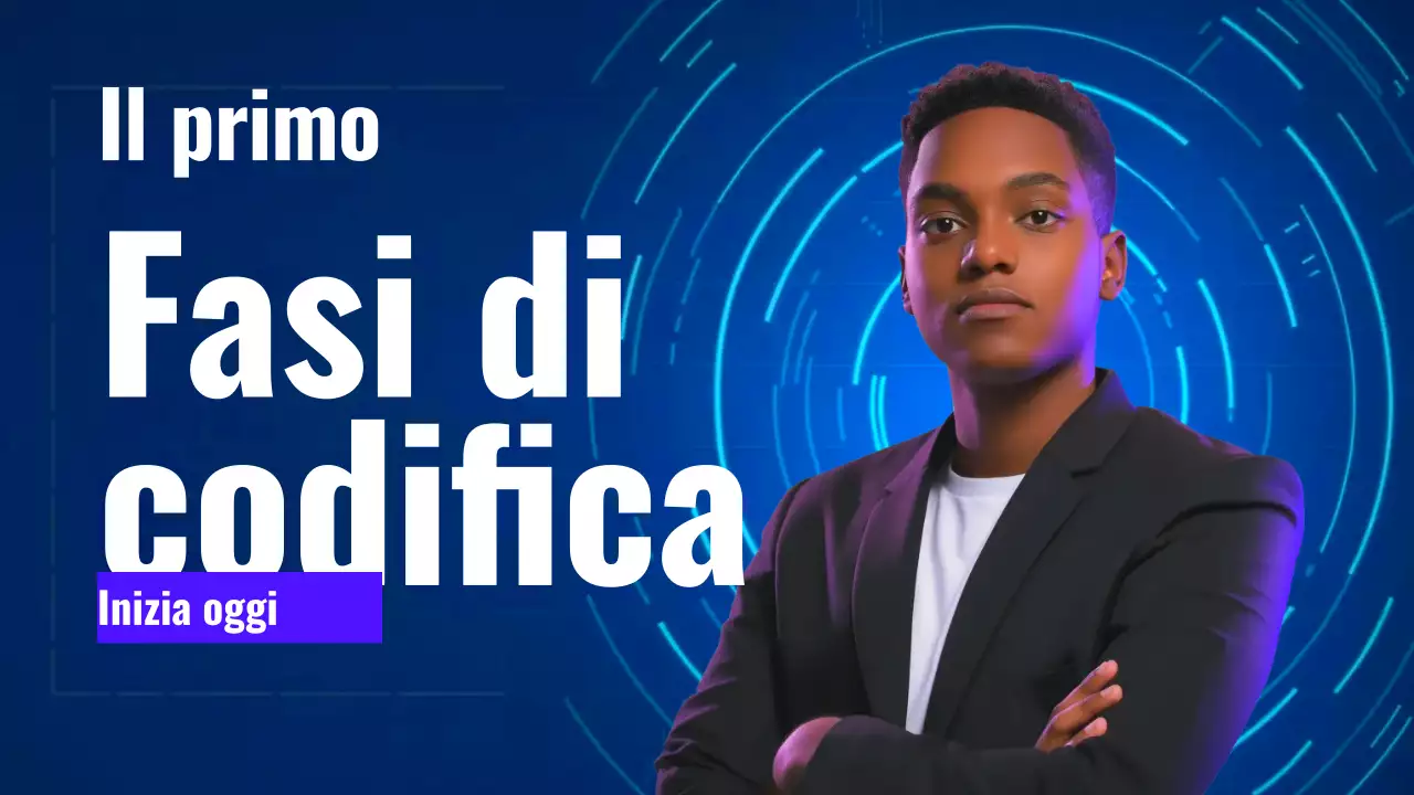 promozione del corso di codifica blu moderno