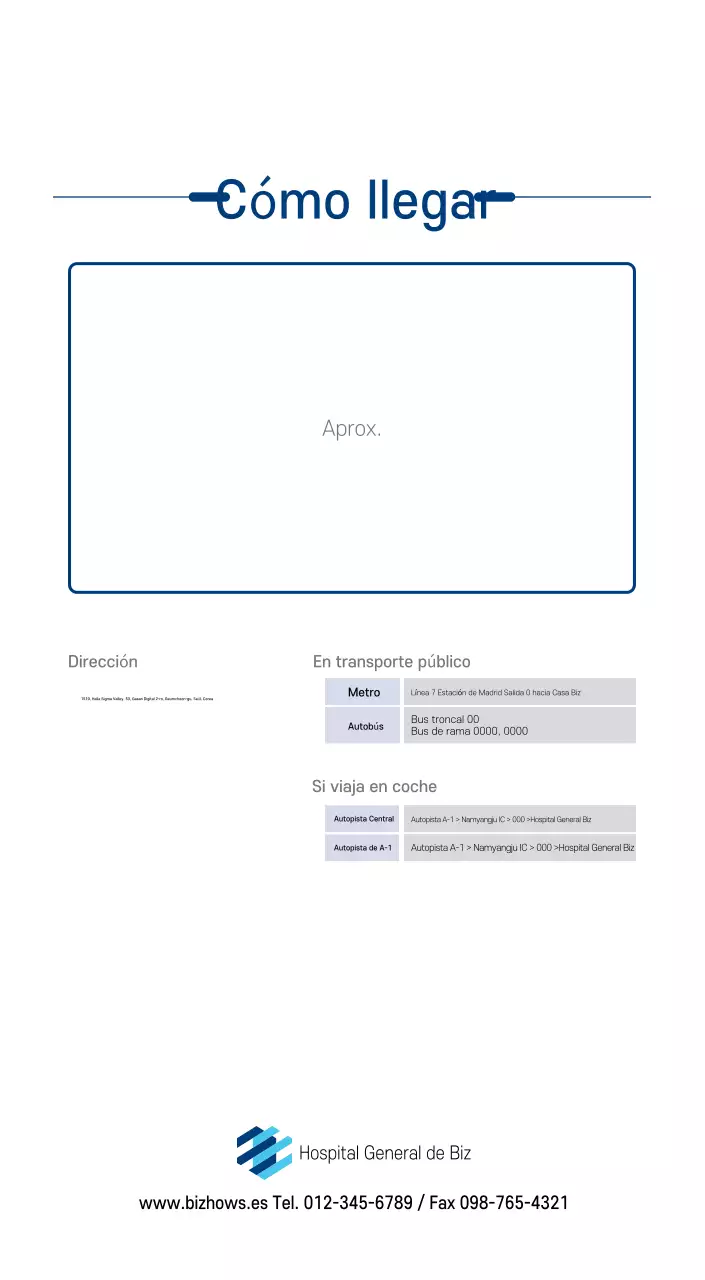 Calendario promocional Hospital Navy White Simple