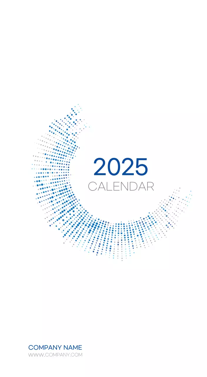 Blue Minimalist Calendar