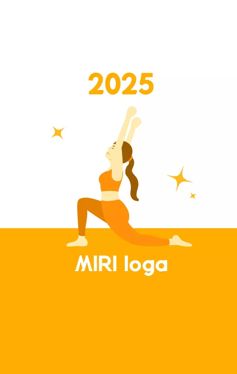 Calendário promocional do Yoga minimalista laranja