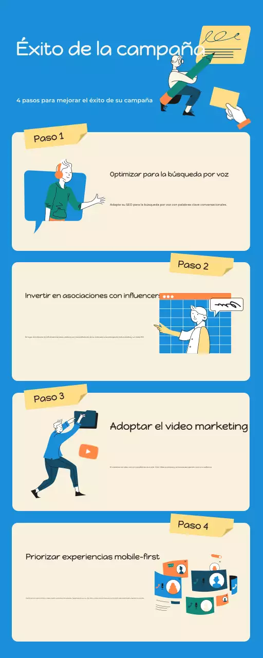 guía de marketing blue modern