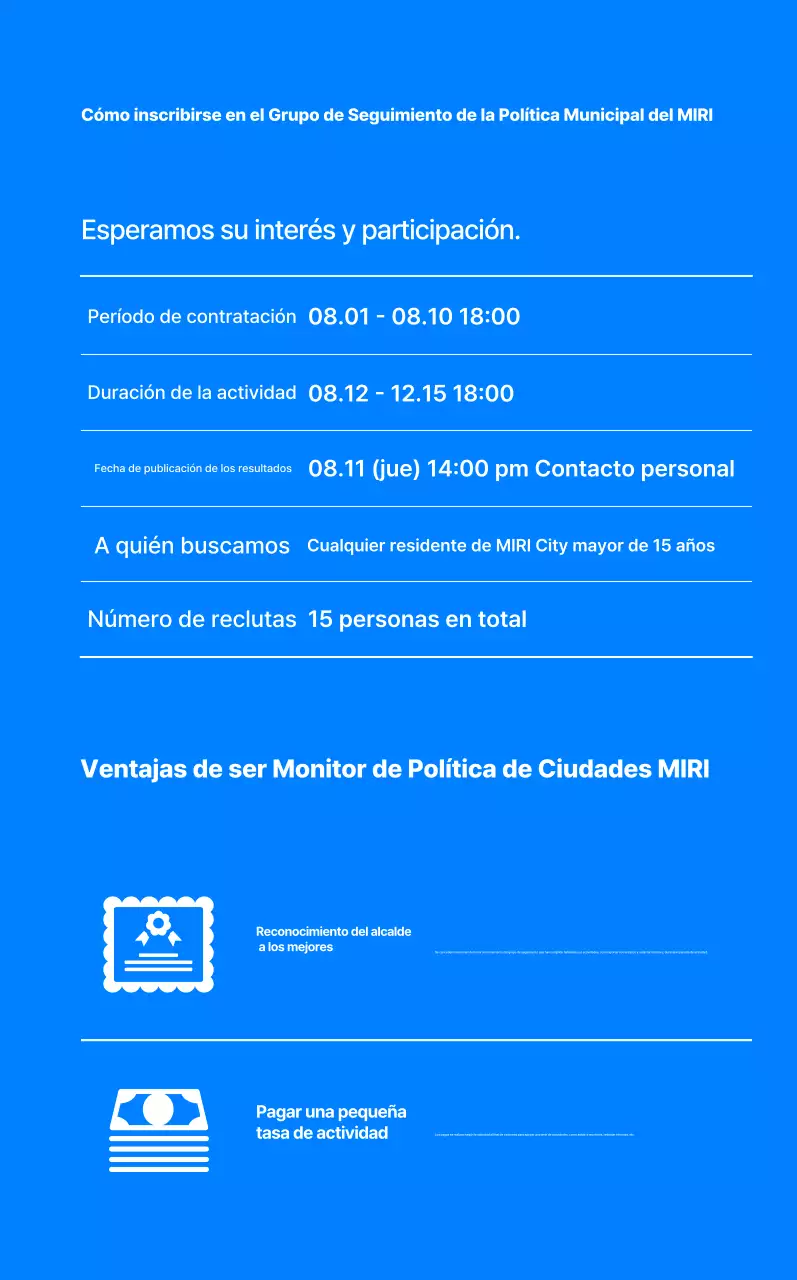 Promover la contratación en el Grupo de Seguimiento de la Política Azul Moderna