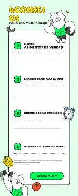 animación ecológica directriz de estilo de vida saludable