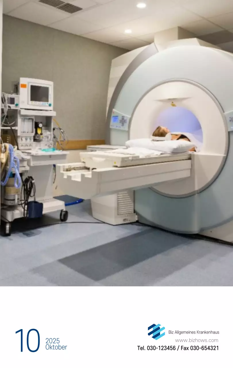 Marineblauer einfacher Krankenhaus-Werbekalender