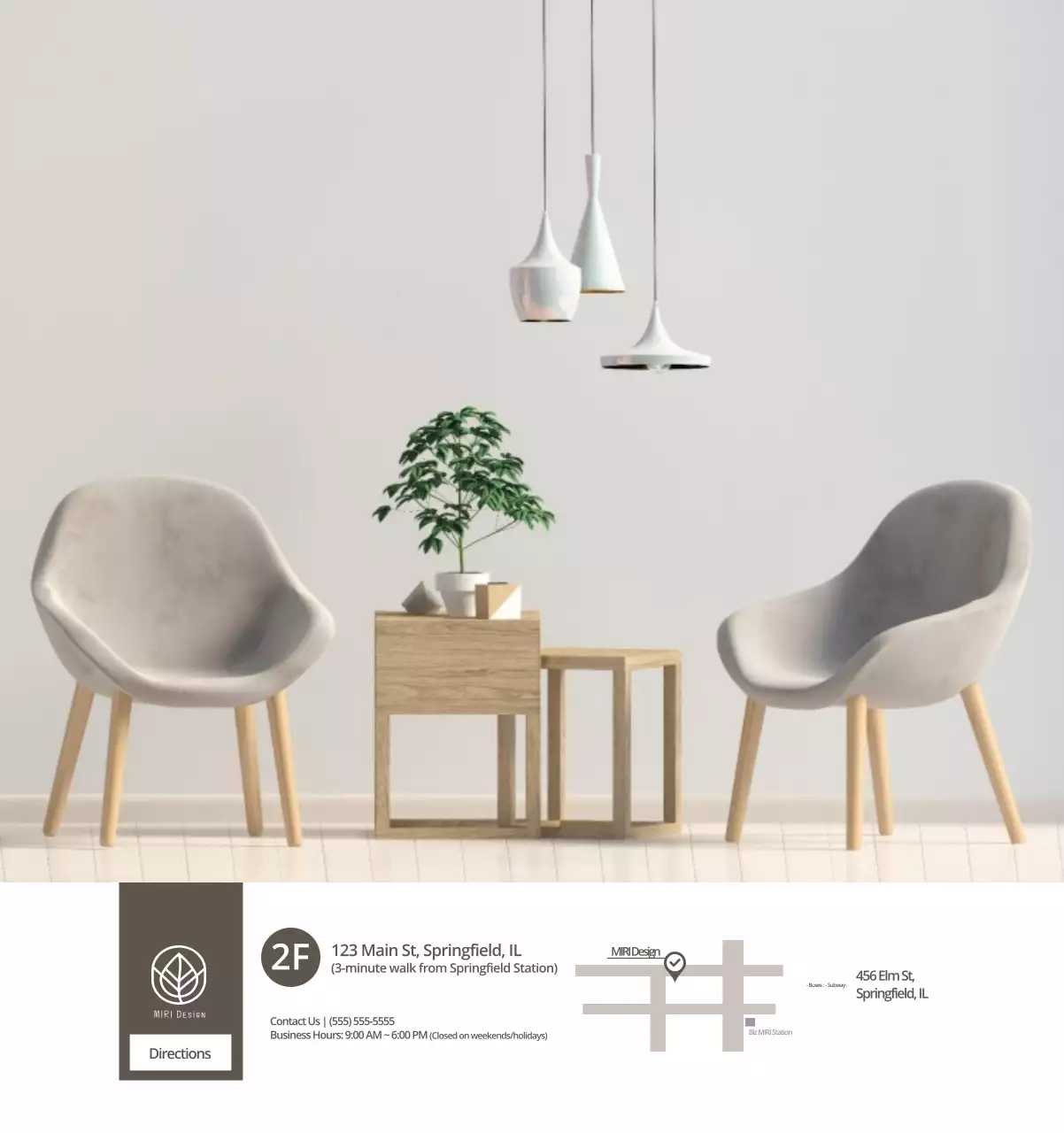 Kalender interior minimalis berwarna krem