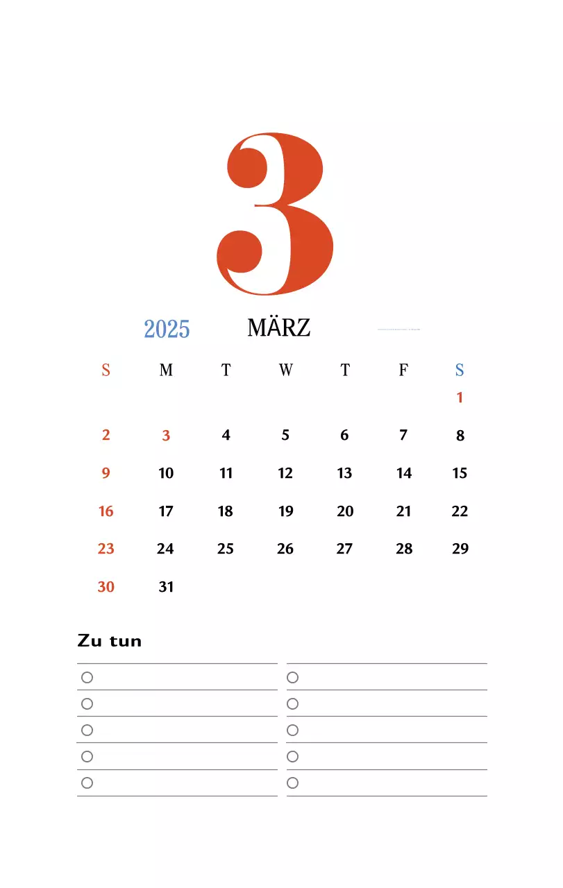 Retro-Konzept Erinnerungskalender in rot