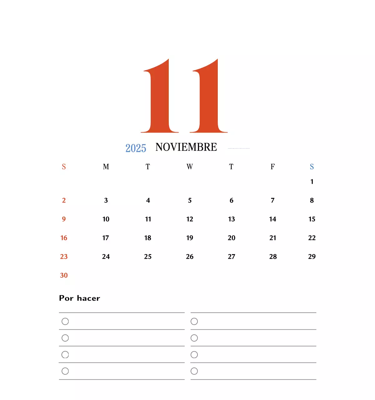 Calendario retro concept memory en rojo