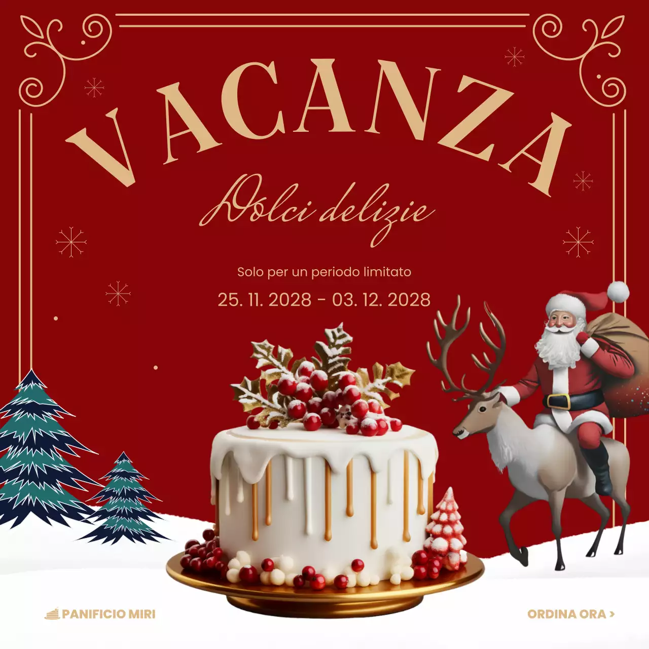 promozione rossa festiva per le vacanze