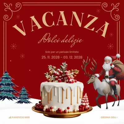 promozione rossa festiva per le vacanze