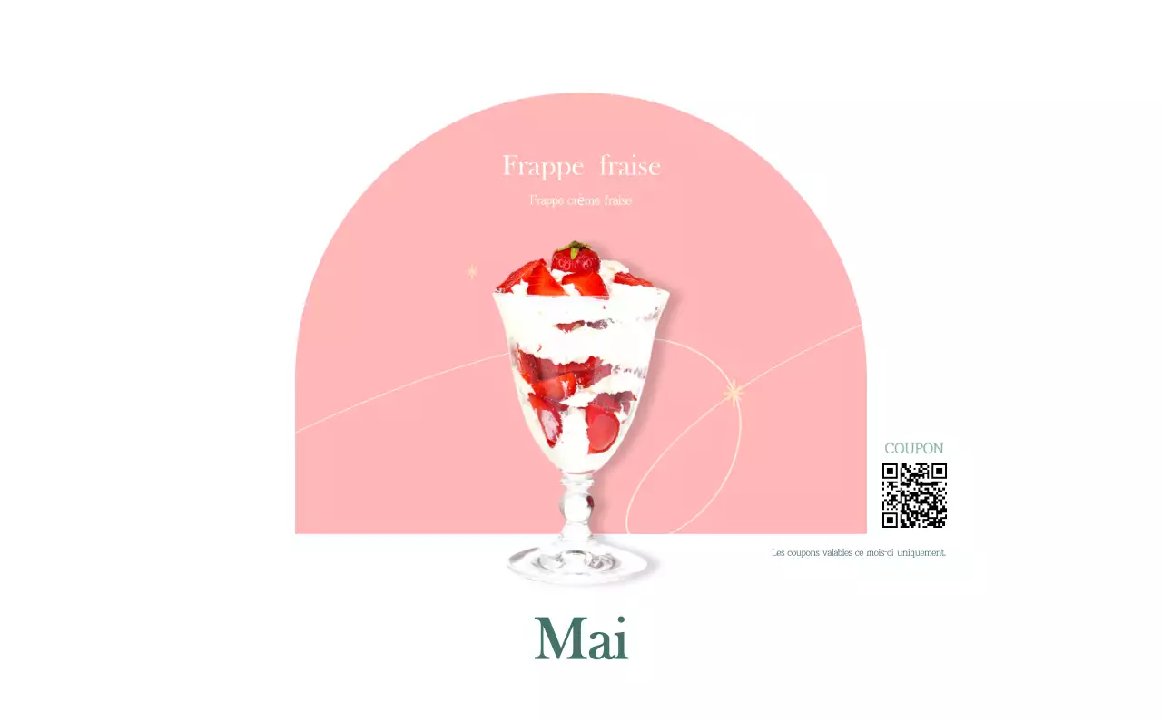 Un calendrier moderne pour les cafés avec des recommandations sur la boisson du mois.