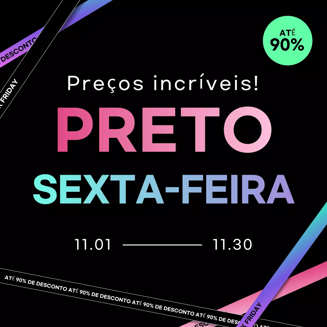 Evento de venda Black Modern
