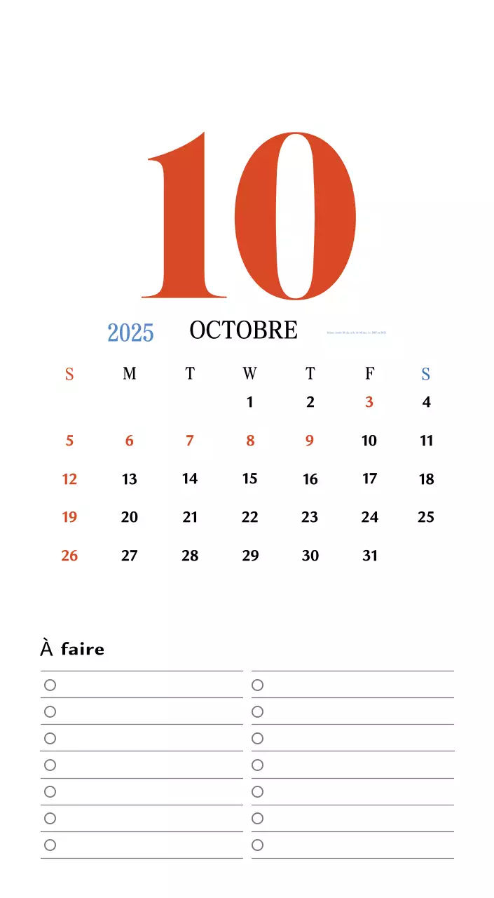Calendrier de mémoire rétro en rouge