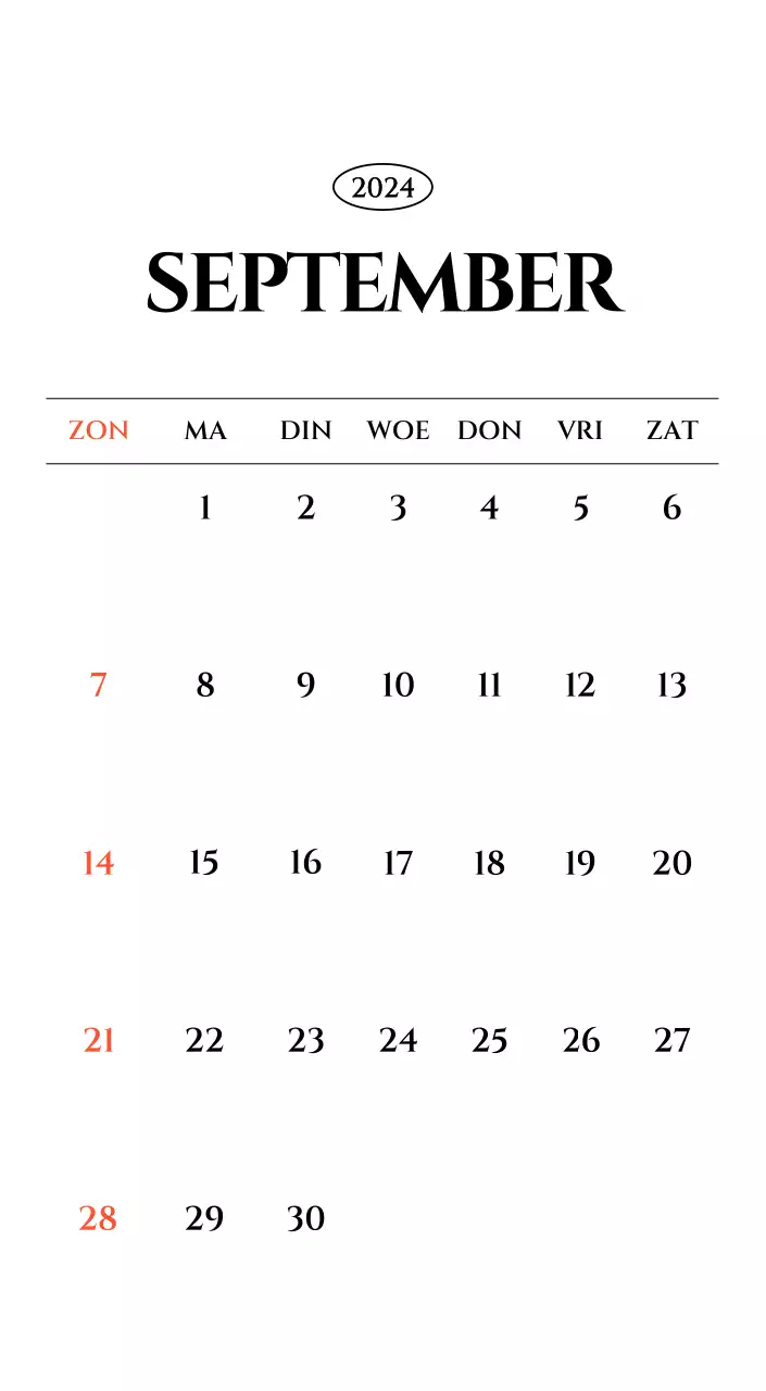 Eenvoudige kalender met zwart-wit emotionele reisfotografie concept