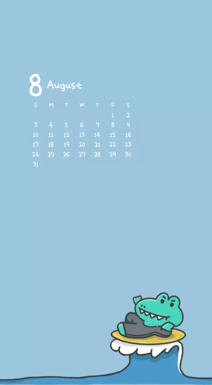 Ein Kalender mit einem niedlichen Ago-Illustrationskonzept