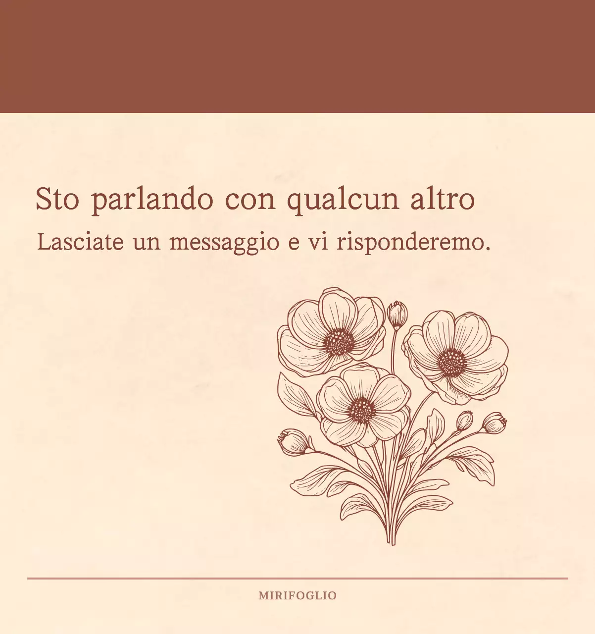 Un calendario sentimentale per fioristi in carta di lana marrone chiaro e marrone.