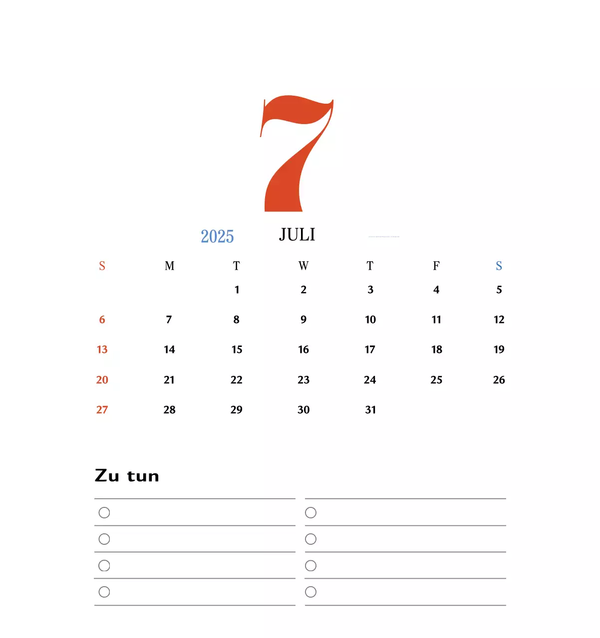 Retro-Konzept Erinnerungskalender in rot