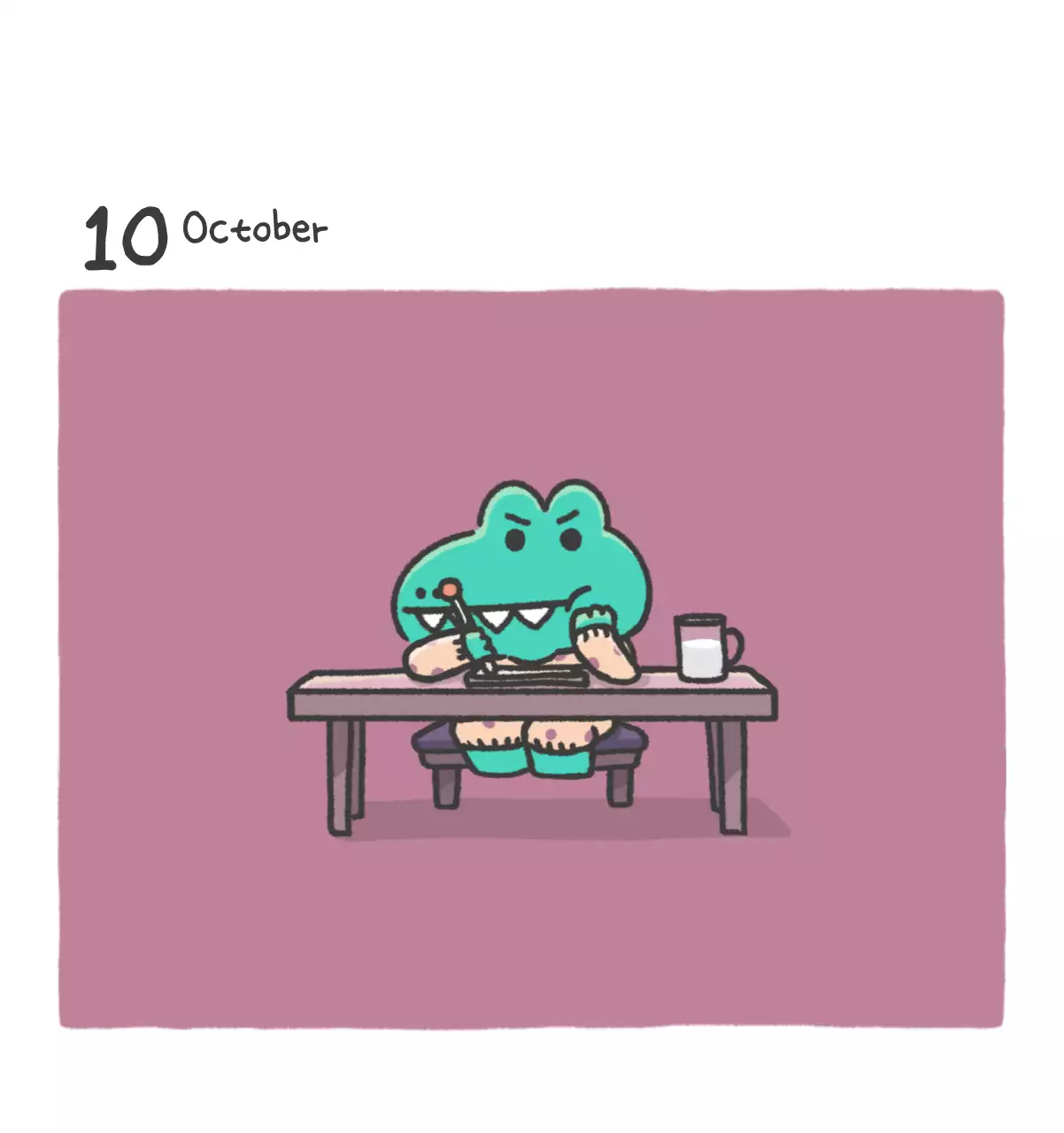 A calendar with a cute Argo illustration concept