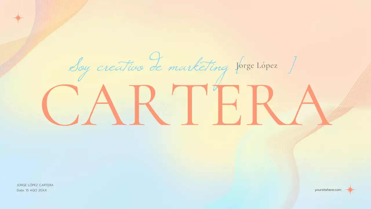 cartera de marketing pastel elegant