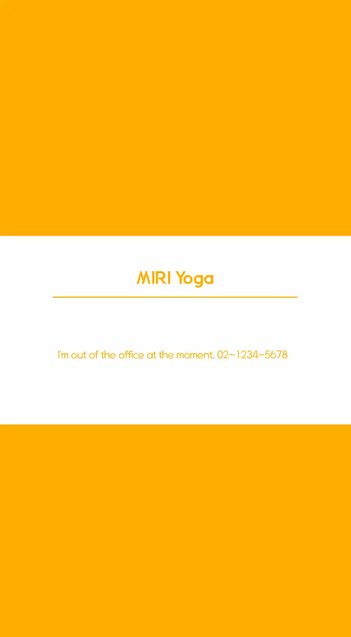 Orange Minimalist Yoga Promotional Calendar
