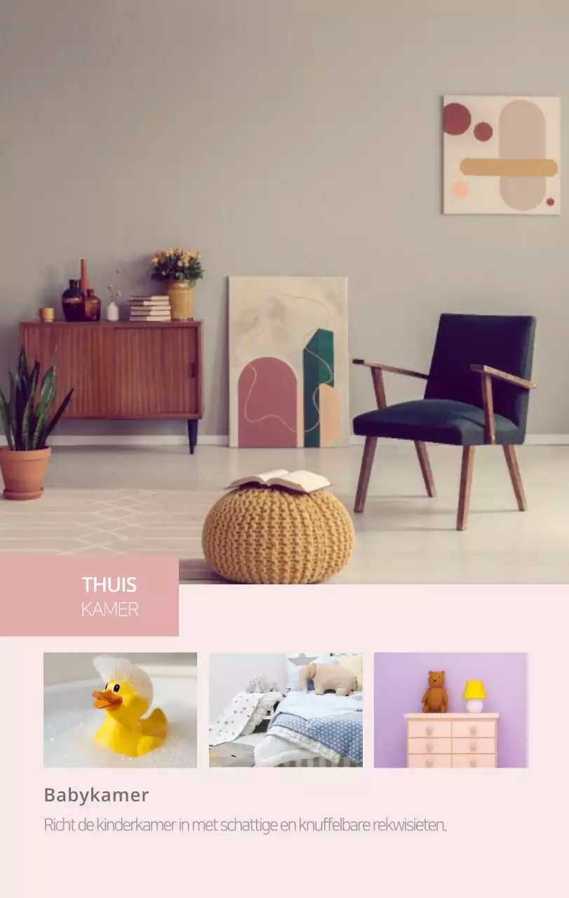 Beige minimalistische interieurkalender