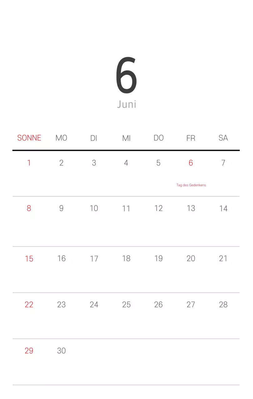 Weißer sauberer botanischer Naturkalender