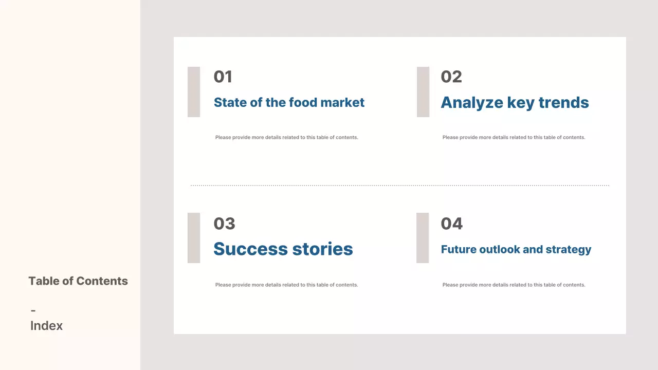 Apresentação do Relatório de Análise Alimentar Mínima Bege