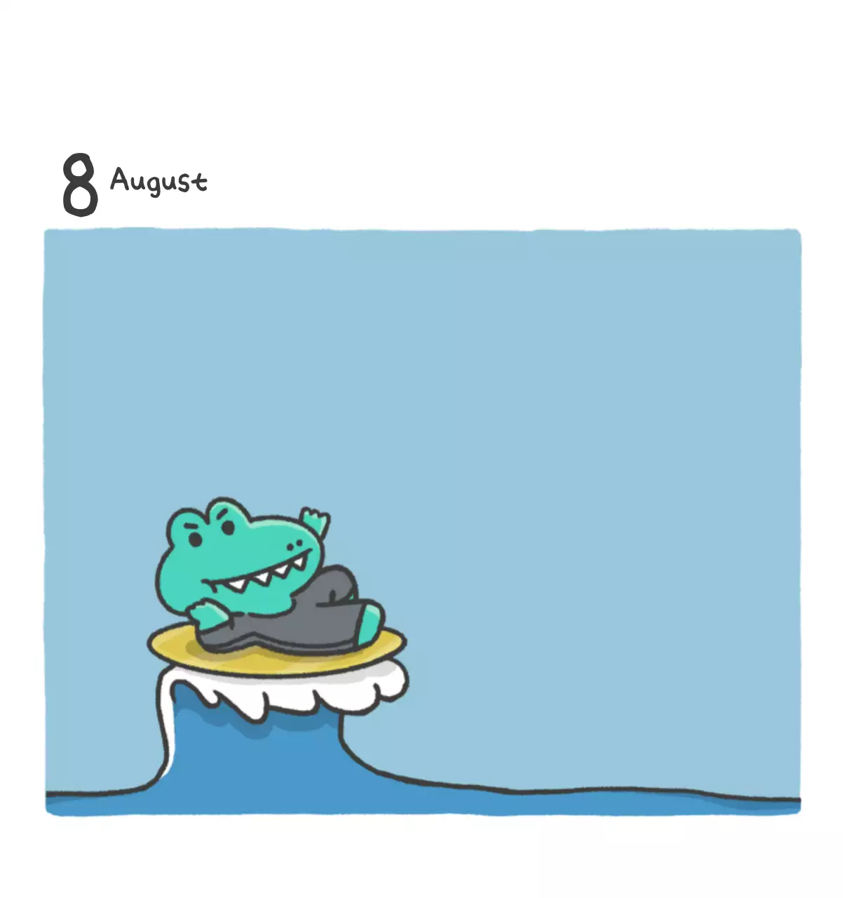 A calendar with a cute Argo illustration concept