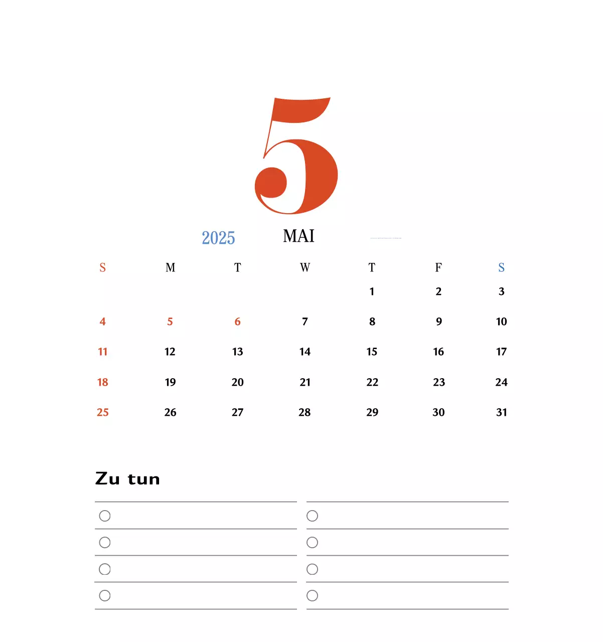 Retro-Konzept Erinnerungskalender in rot