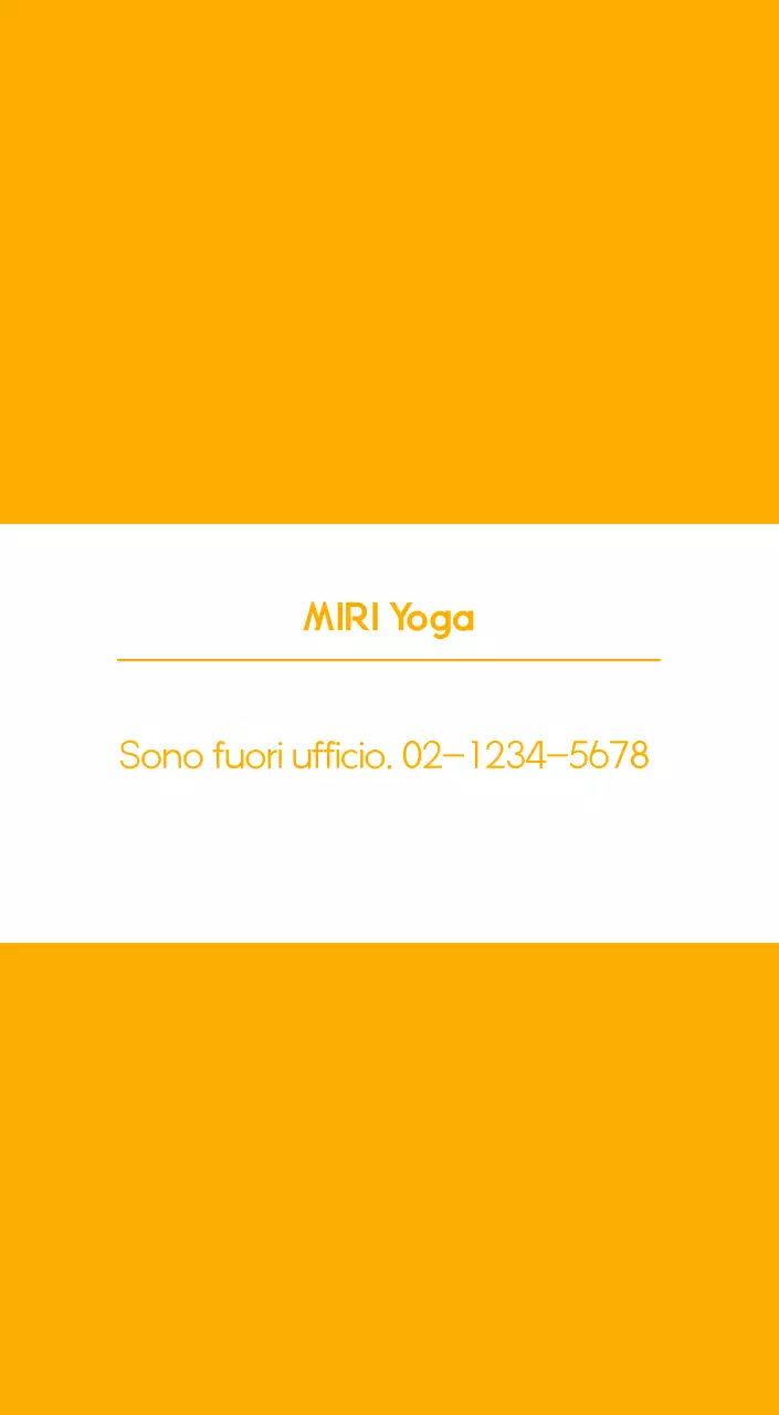 Calendario promozionale arancione dello yoga minimalista