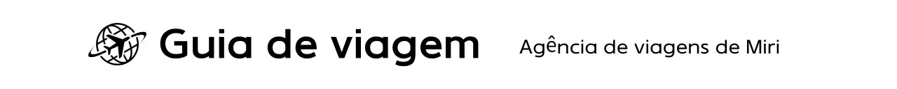 Logótipo de viagem simples preto