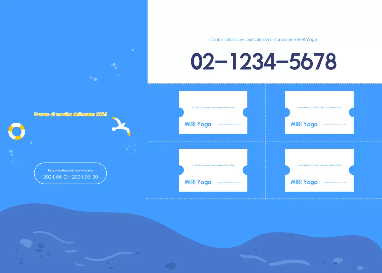 Calendario promozionale arancione dello yoga minimalista