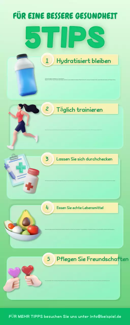 grüner sauberer Gesundheitsführer