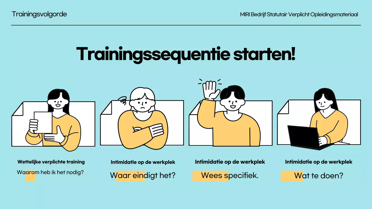 Training ter voorkoming van intimidatie op het werk Wettelijke training