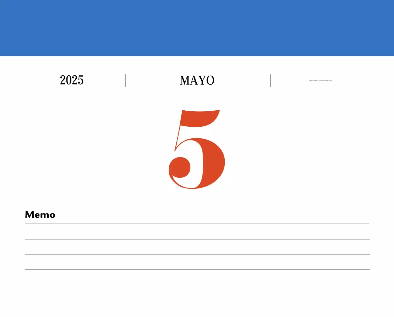 Calendario retro concept memory en rojo