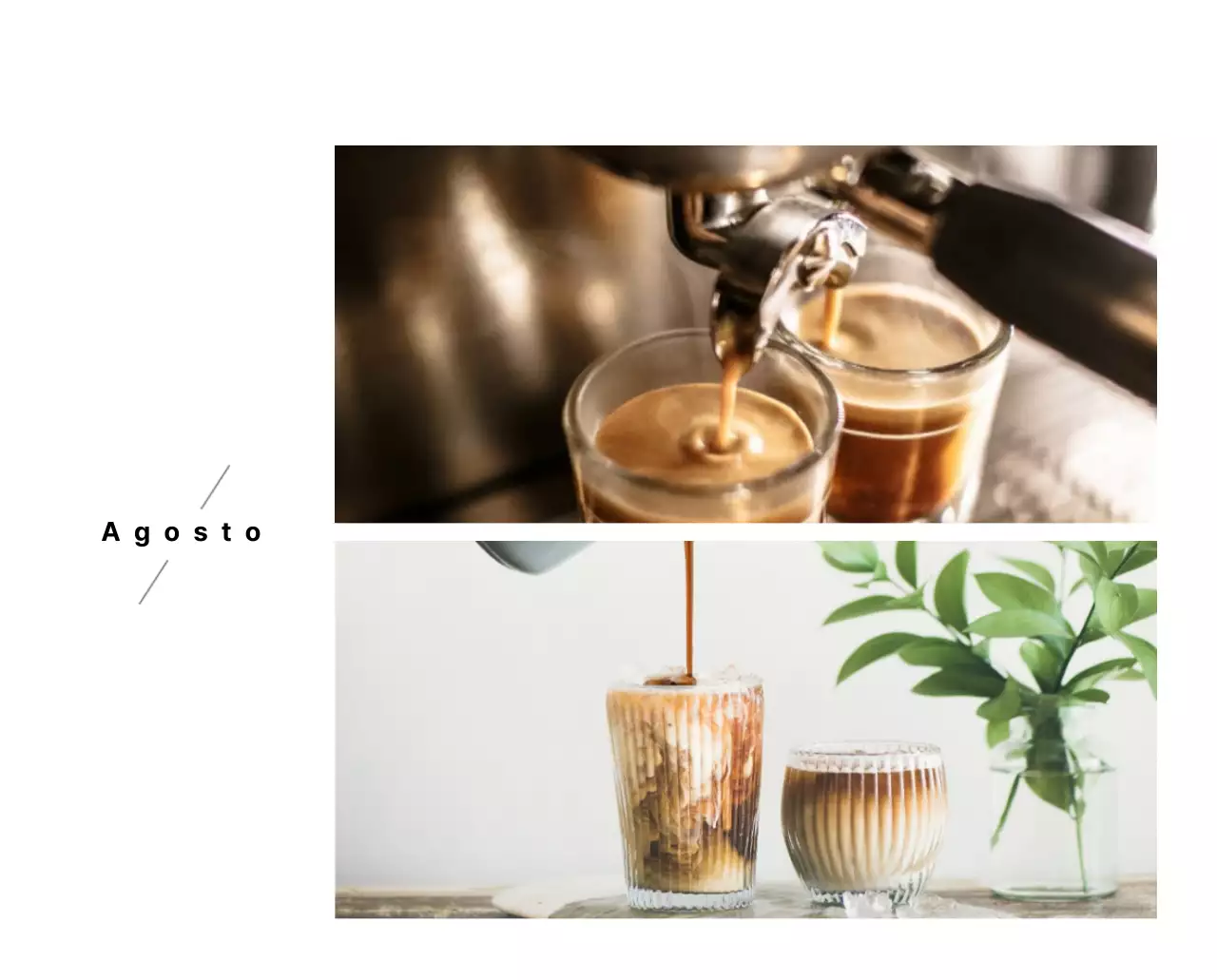 Un café sentimental blanco y marrón