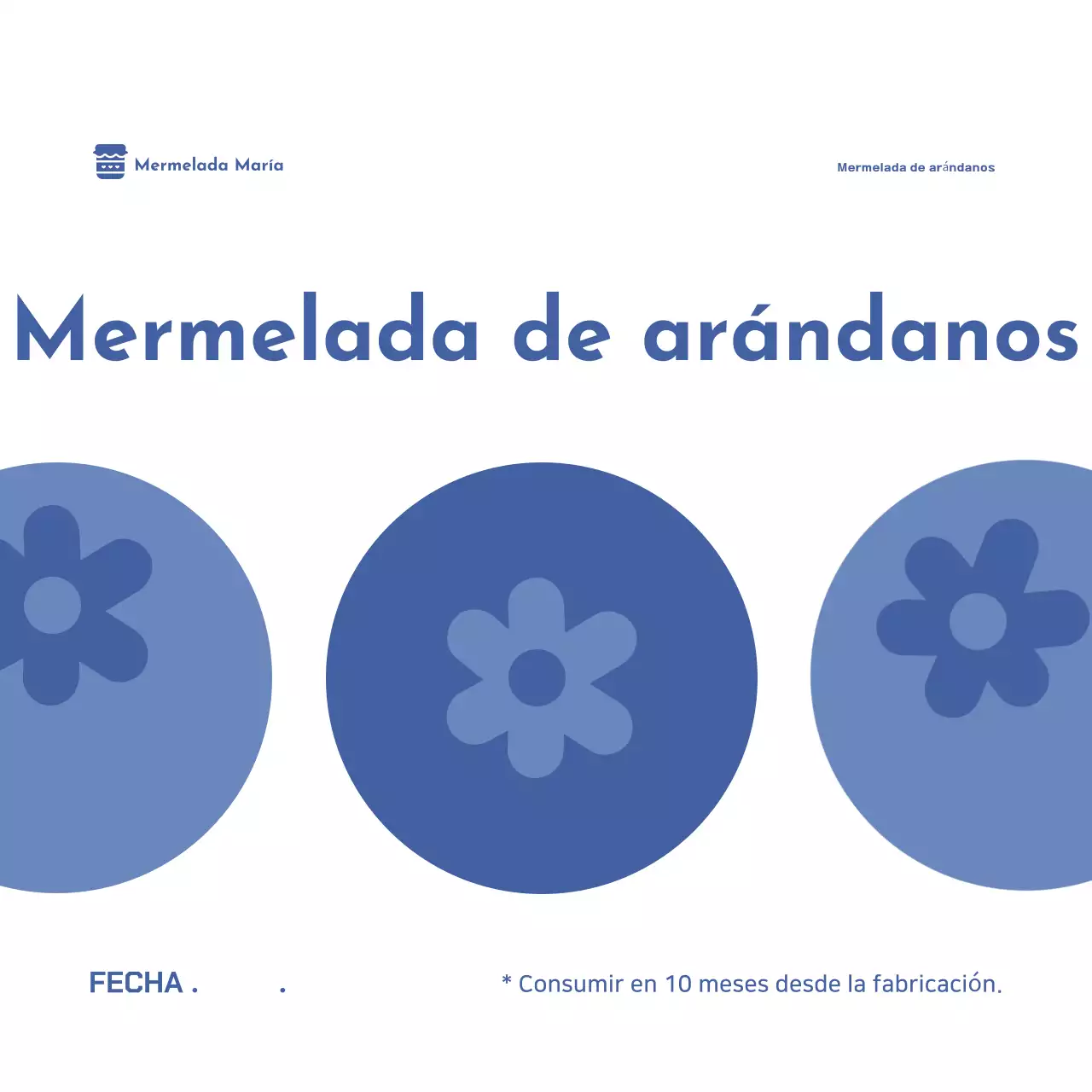 Etiqueta colgante azul Simple Jam