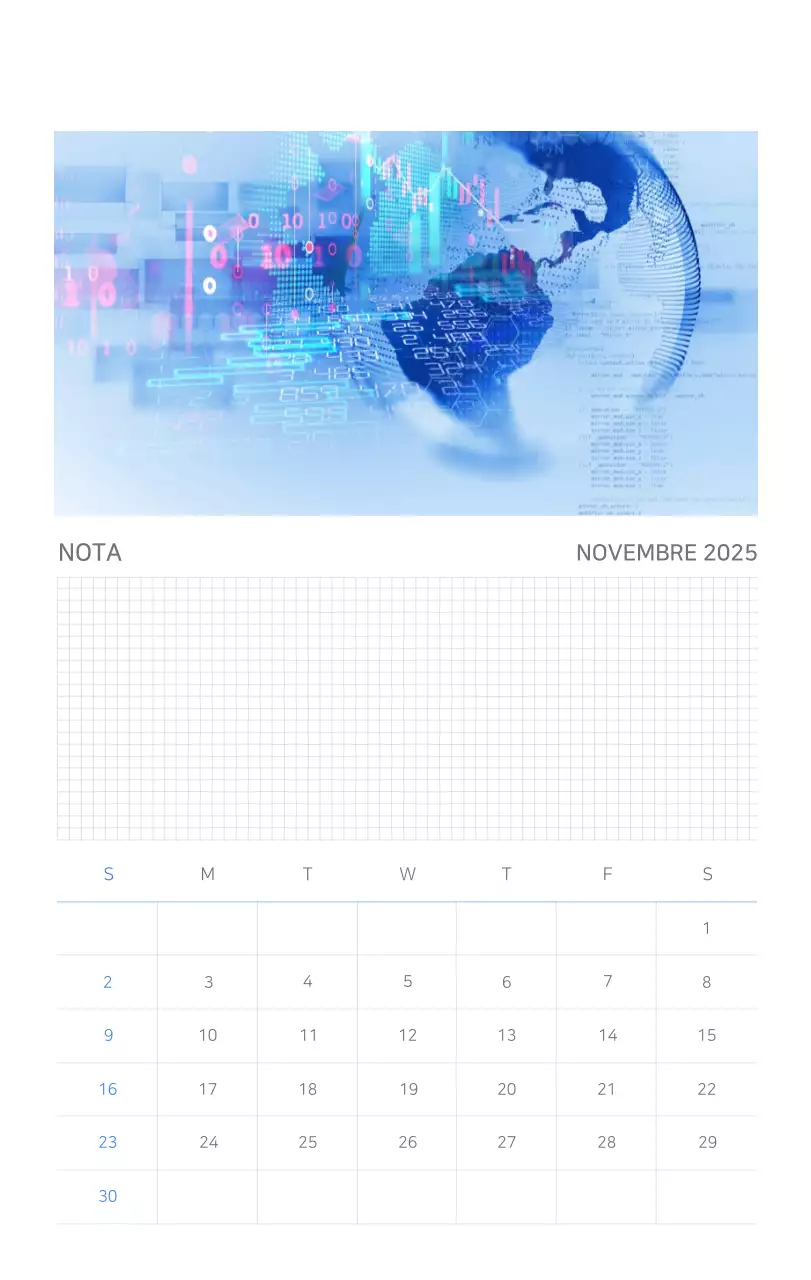 Calendario moderno blu Promozioni aziendali