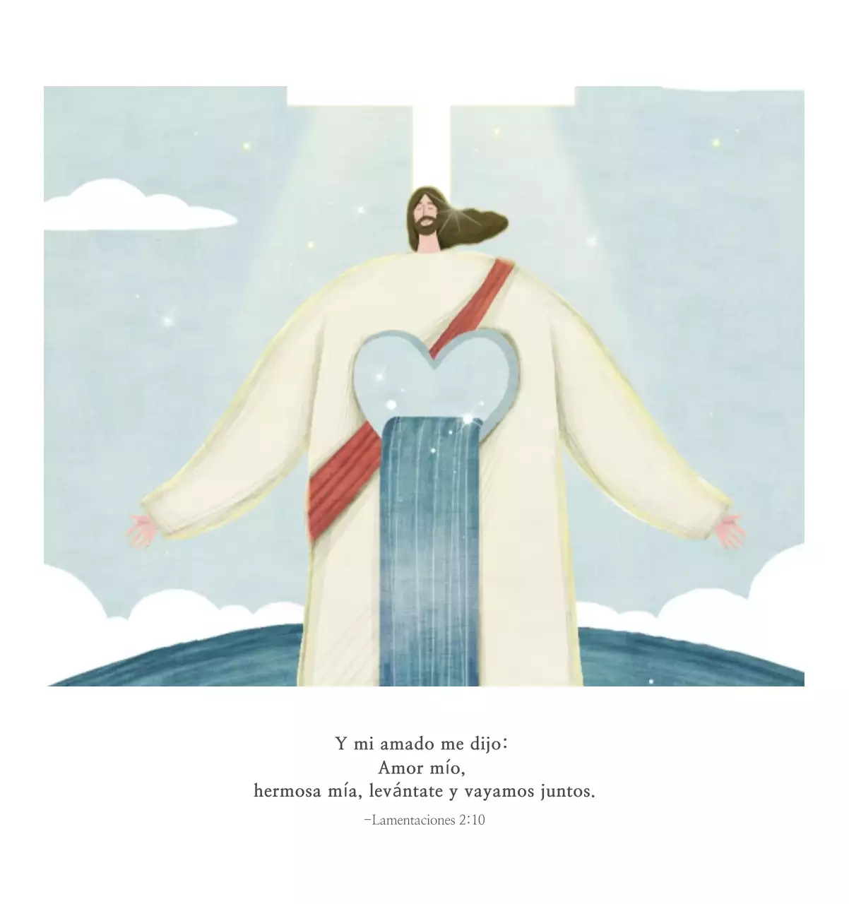 Pastel limpio ilustración iglesia