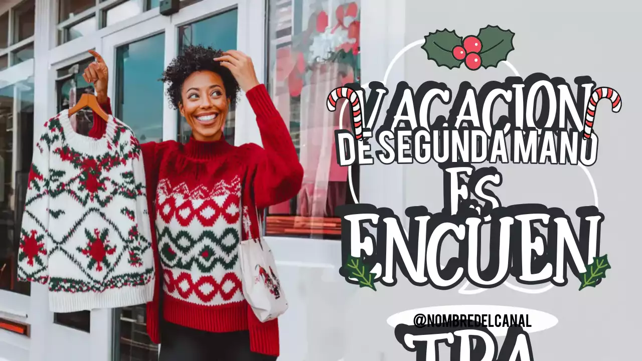 Anuncio navideño vintage rojo