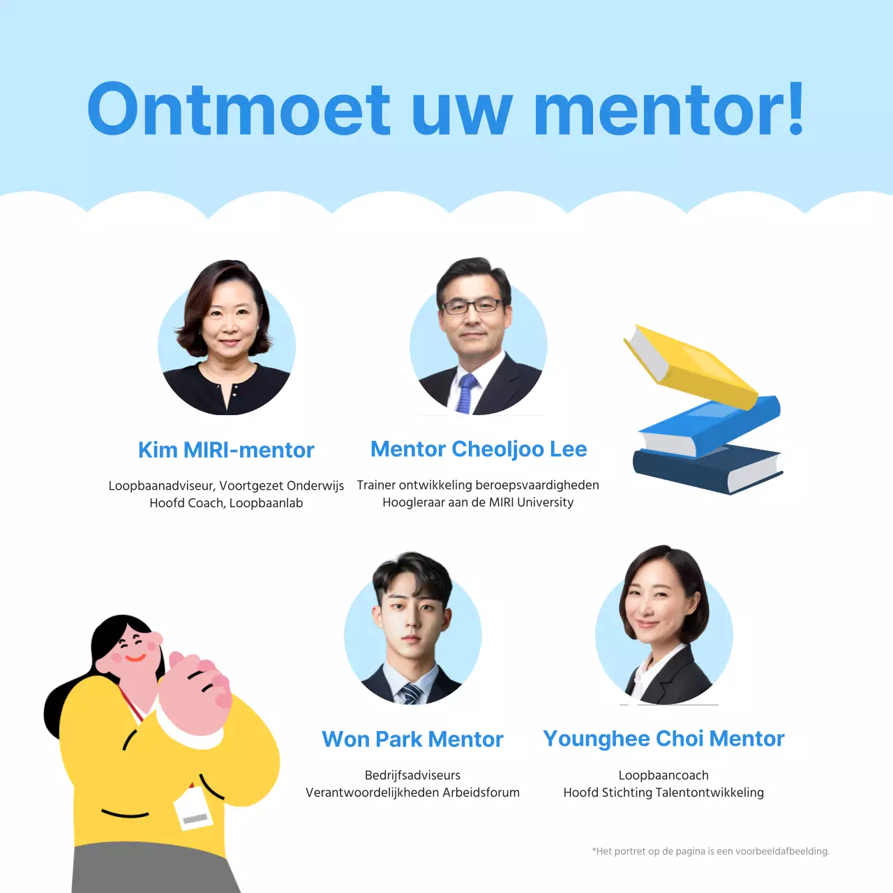 Rekrutering van jonge mannen in lichtblauw