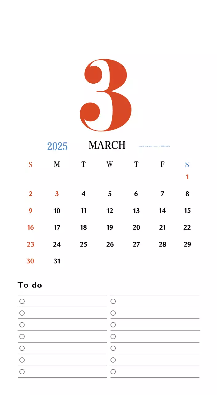 Retro concept nostalgia calendar in red