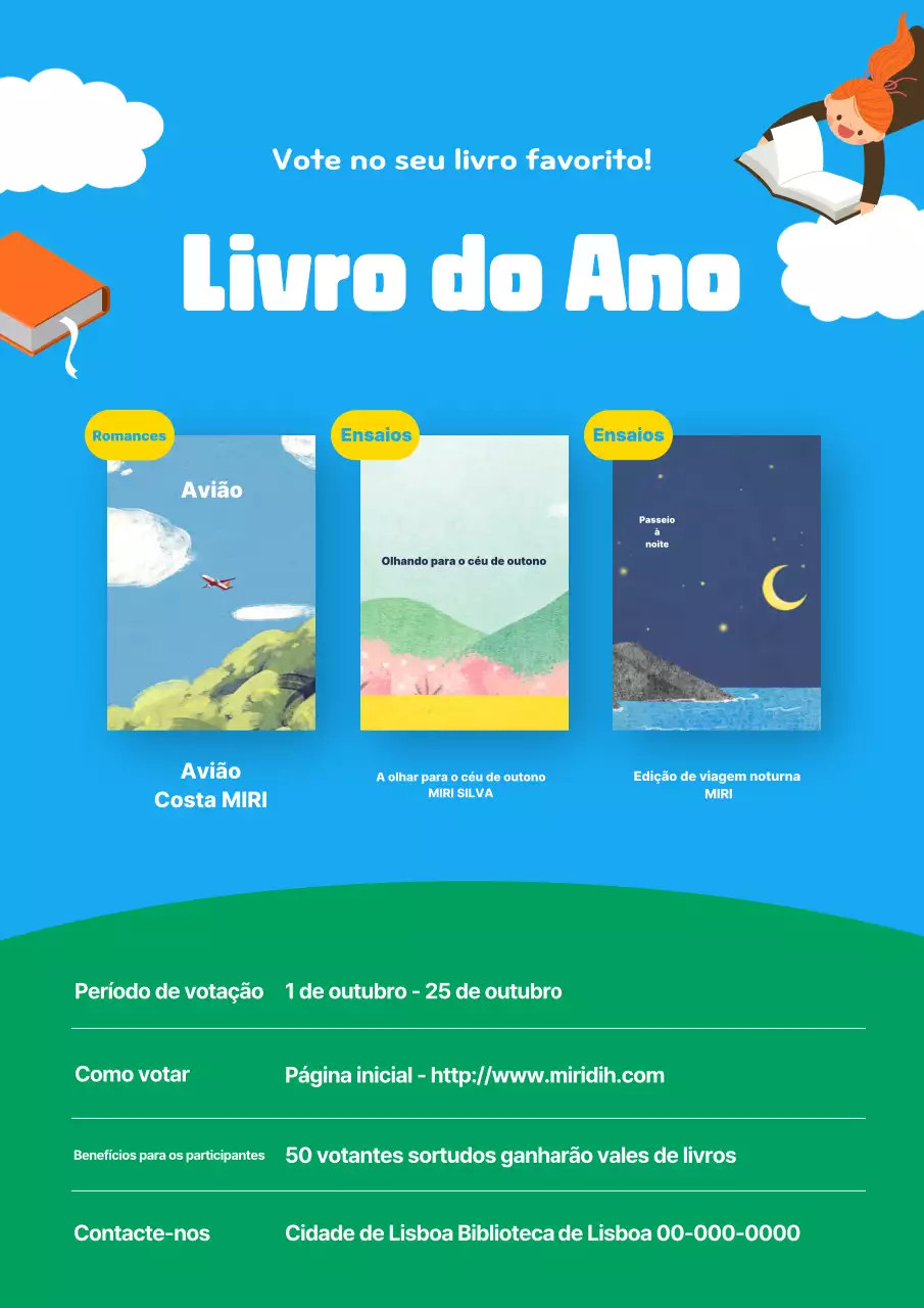 Eventos de leitura Blue Cosy