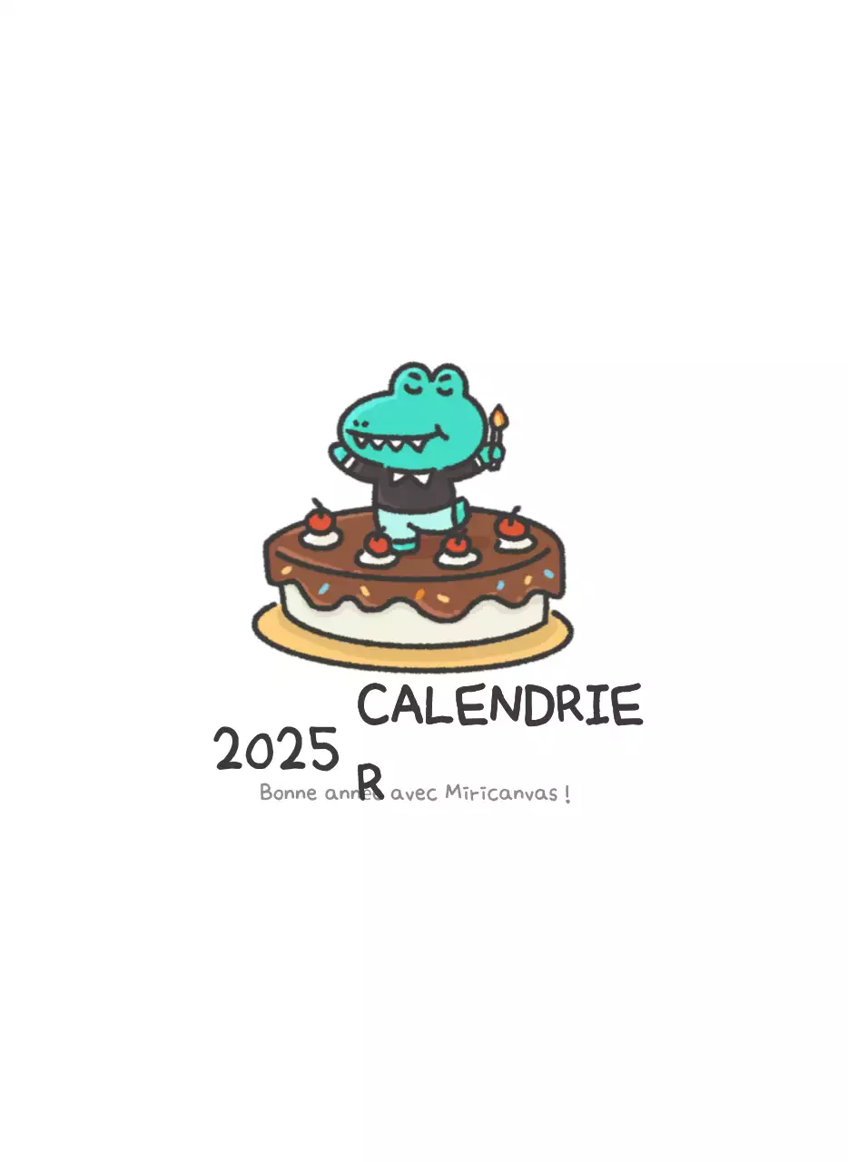 Un calendrier avec un concept d'illustration Ago mignon